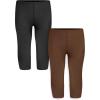 imageSTRETCH IS COMFORT Girls Infant Leggings 2Pack Black and Brown 6M