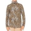 imageSTRETCH IS COMFORT Girls Long Sleeve Turtleneck Brown Cheetah XSmall
