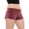 imageSTRETCH IS COMFORT Womens Cotton Shorty Shorts Burgundy Small