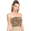 imageSTRETCH IS COMFORT Womens Crop Tube Top Brown Cheetah XLarge