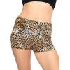 imageSTRETCH IS COMFORT Womens Foldover Yoga Shorts All Brown Cheetah Large