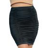 imageSTRETCH IS COMFORT Womens Ruched Pencil Knee Length Skirt Black XLarge