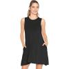 imageWomens Flowy Tank Dress with Pockets Black 2X