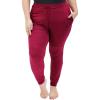 imageWomens Modal Cuff Joggers with Pockets Burgundy 3X