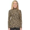 imageWomens Oh So Soft Long Sleeve Turtleneck Top Brown Cheetah Medium