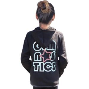 imageSTRETCH IS COMFORT Girls Glitter  Gymnastics Hooded Jacket  Youth Size 412