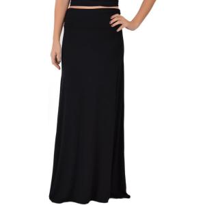 imageSTRETCH IS COMFORT Womens Long Flowy Skirt Black Medium
