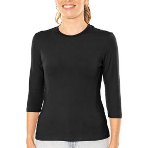 imageWomens  Sleeve Crew Neck Top Black XLarge