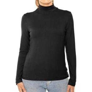 imageWomens Mock Turtle Neck Top Black 3X