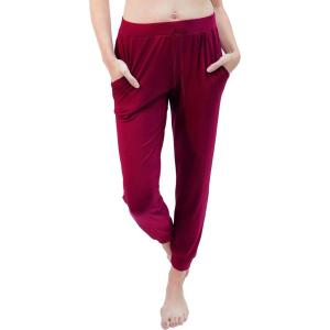 imageWomens Modal Cuff Joggers with Pockets Burgundy Small