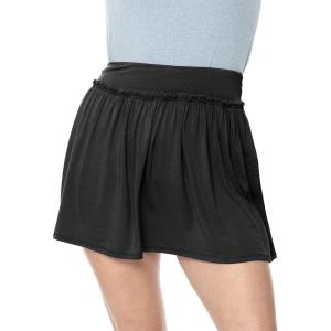 imageWomens Modal Ruffle Waist Skater Skirt Black Large