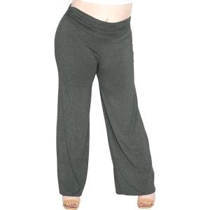 imageWomens Plus Size Palazzo Pants Charcoal Gray 3X