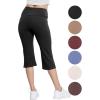 imageSTRETCH IS COMFORT Women Plus Size High Waist Ultra Flex Capri and FullLength Bootcut Yoga Pants  Comfy Leggings  XL7XBlack