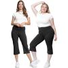 imageSTRETCH IS COMFORT Women Plus Size High Waist Ultra Flex Capri and FullLength Bootcut Yoga Pants  Comfy Leggings  XL7XBlack