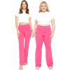 imageSTRETCH IS COMFORT Women Plus Size High Waist Ultra Flex Capri and FullLength Bootcut Yoga Pants  Comfy Leggings  XL7XBright Pink
