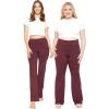 imageSTRETCH IS COMFORT Women Plus Size High Waist Ultra Flex Capri and FullLength Bootcut Yoga Pants  Comfy Leggings  XL7XBurgundy
