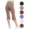imageSTRETCH IS COMFORT Women Plus Size High Waist Ultra Flex Capri and FullLength Bootcut Yoga Pants  Comfy Leggings  XL7XMocha