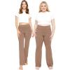 imageSTRETCH IS COMFORT Women Plus Size High Waist Ultra Flex Capri and FullLength Bootcut Yoga Pants  Comfy Leggings  XL7XMocha