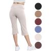 imageSTRETCH IS COMFORT Women Plus Size High Waist Ultra Flex Capri and FullLength Bootcut Yoga Pants  Comfy Leggings  XL7XOffwhite