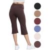imageSTRETCH IS COMFORT Women Plus Size High Waist Ultra Flex Capri and FullLength Bootcut Yoga Pants  Comfy Leggings  XL7XSienna Brown