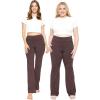 imageSTRETCH IS COMFORT Women Plus Size High Waist Ultra Flex Capri and FullLength Bootcut Yoga Pants  Comfy Leggings  XL7XSienna Brown