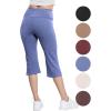 imageSTRETCH IS COMFORT Women Plus Size High Waist Ultra Flex Capri and FullLength Bootcut Yoga Pants  Comfy Leggings  XL7XSlate Blue