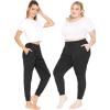 imageSTRETCH IS COMFORT Womens Cuffed Pleated Joggers Black Medium