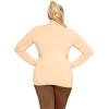 imageSTRETCH IS COMFORT Womens Oh So Soft Classic Fit Long Sleeve Mock Neck Top Beige XLarge