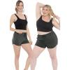 imageWomens and Plus Oh So Soft Faux Drawstring Dolphin Hem Shorts  S3XLCharcoal Gray