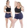 imageWomens and Plus Oh So Soft Faux Drawstring Dolphin Hem Shorts  S3XLNavy Blue