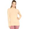 imageSTRETCH IS COMFORT Womens Oh So Soft Classic Fit Long Sleeve Mock Neck Top Beige Medium