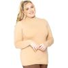 imageSTRETCH IS COMFORT Womens Oh So Soft Classic Fit Long Sleeve Mock Neck Top Beige XLarge