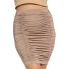 imageSTRETCH IS COMFORT Womens Ruched Pencil Knee Length Skirt Beige Large