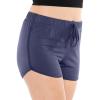 imageWomens and Plus Oh So Soft Faux Drawstring Dolphin Hem Shorts  S3XLNavy Blue