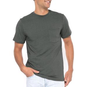 imageSTRETCH IS COMFORT Mens Oh So Soft Luxe Stretch Basic Pocket TeeCharcoal Gray