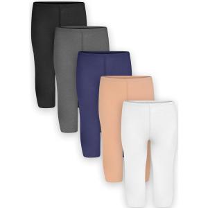 imageSTRETCH IS COMFORT Toddler Infant Leggings Tights 5 Pack  Stretchy Leggings  3 Months  24 MonthsBlack  Charcoal  Navy  Beige  White