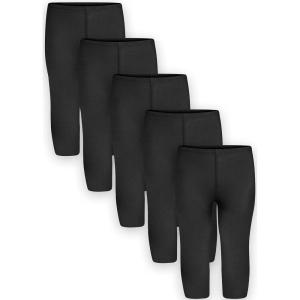 imageSTRETCH IS COMFORT Toddler Infant Leggings Tights 5 Pack  Stretchy Leggings  3 Months  24 MonthsBlack 5 Pack