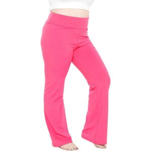 imageSTRETCH IS COMFORT Women Plus Size High Waist Ultra Flex Capri and FullLength Bootcut Yoga Pants  Comfy Leggings  XL7XBright Pink