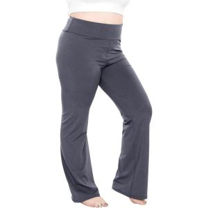 imageSTRETCH IS COMFORT Women Plus Size High Waist Ultra Flex Capri and FullLength Bootcut Yoga Pants  Comfy Leggings  XL7XDark Gray