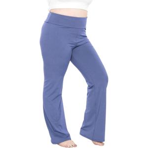 imageSTRETCH IS COMFORT Women Plus Size High Waist Ultra Flex Capri and FullLength Bootcut Yoga Pants  Comfy Leggings  XL7XSlate Blue