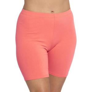 imageSTRETCH IS COMFORT Womens Cotton Biker Shorts Coral XLarge
