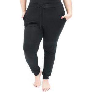imageWomens Modal Cuff Joggers with Pockets Black 3X