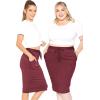 imageWomens Oh So Soft Jogger Skirt with Pockets  Small3XBurgundy