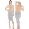 imageWomens and Plus Premium Stretch High Waist Midi Skirt with Side Ruching