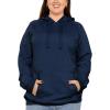 imageSTRETCH IS COMFORT Womens and Plus Size Soft Hoodie with Extra Side Seam Zippered Pocket  Cozy and Functional  S5XNavy Blue