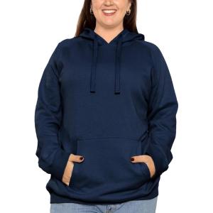 imageSTRETCH IS COMFORT Womens and Plus Size Soft Hoodie with Extra Side Seam Zippered Pocket  Cozy and Functional  S5XNavy Blue