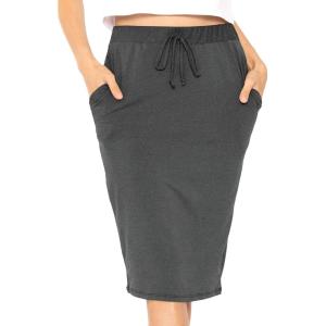 imageWomens Oh So Soft Jogger Skirt with Pockets  Small3XCharcoal Gray