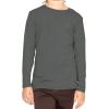 imageSTRETCH IS COMFORT Girls Oh So Soft Long Sleeve Crew Neck TopCharcoal Gray