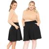 imageSTRETCH IS COMFORT Womens Circle Skirt with Pockets Black Large