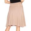 imageSTRETCH IS COMFORT Womens ampamp Plus Size Knee and Ankle Length Ruched Waist Flowy Skirt  Soft ampamp Lightweight  Sizes S  5XBeige
